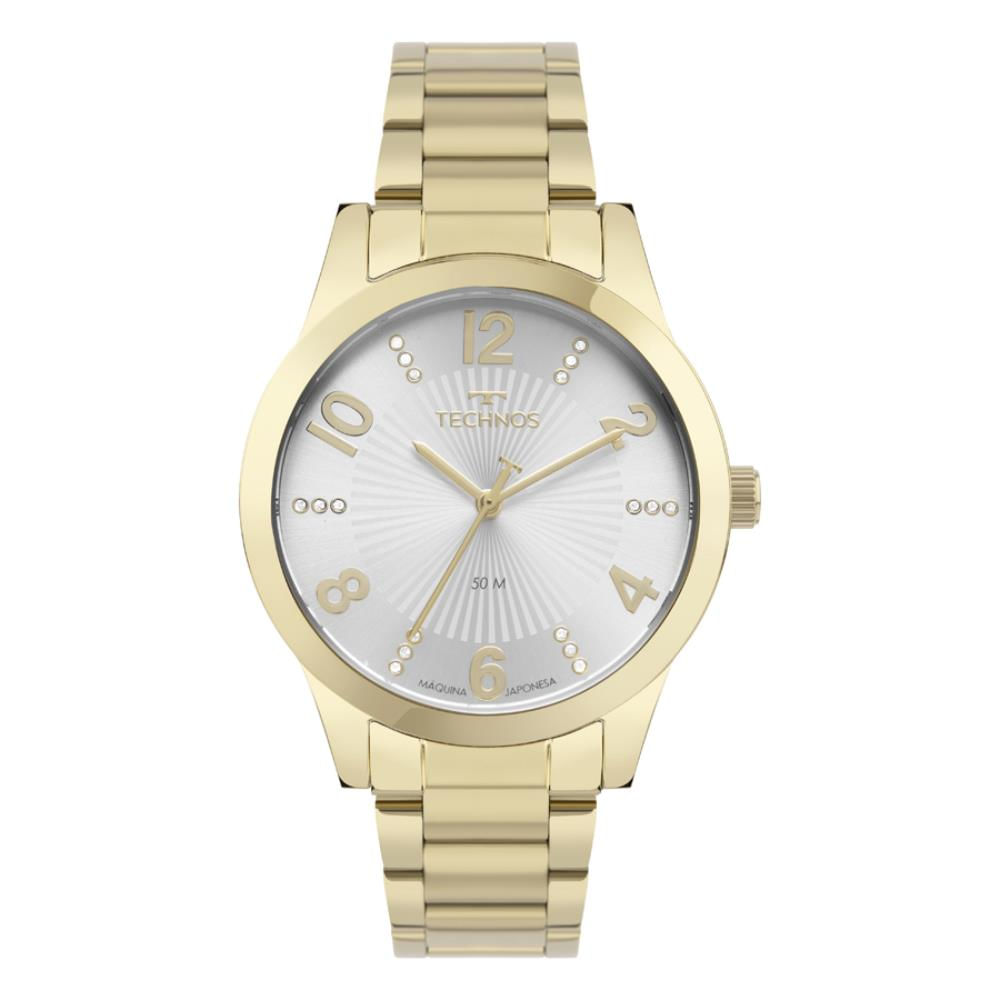 Relógio Technos Feminino Ref: 2035nay/1k Elegance Dourado