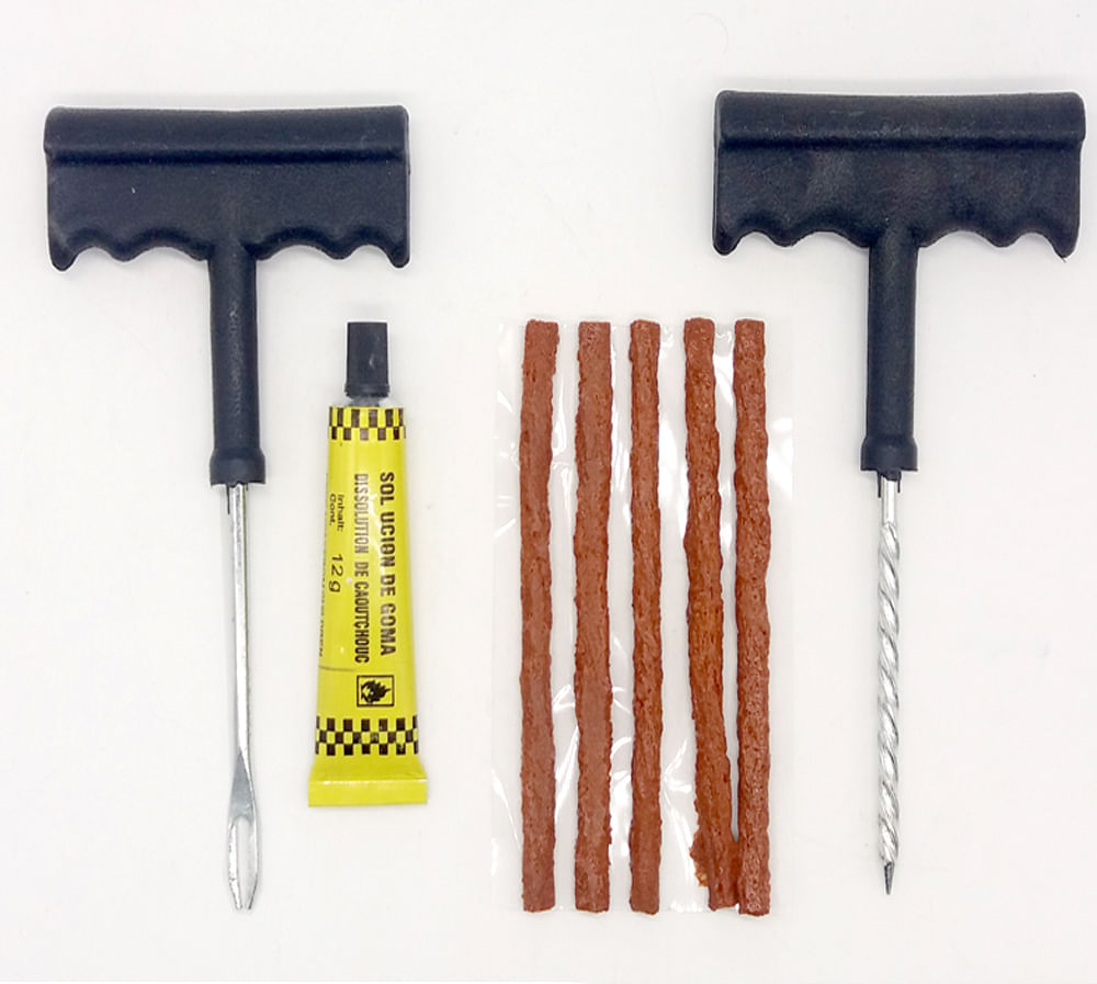 Kit jogo Remendo Para reparo Pneu Sem Câmara carro moto Idea