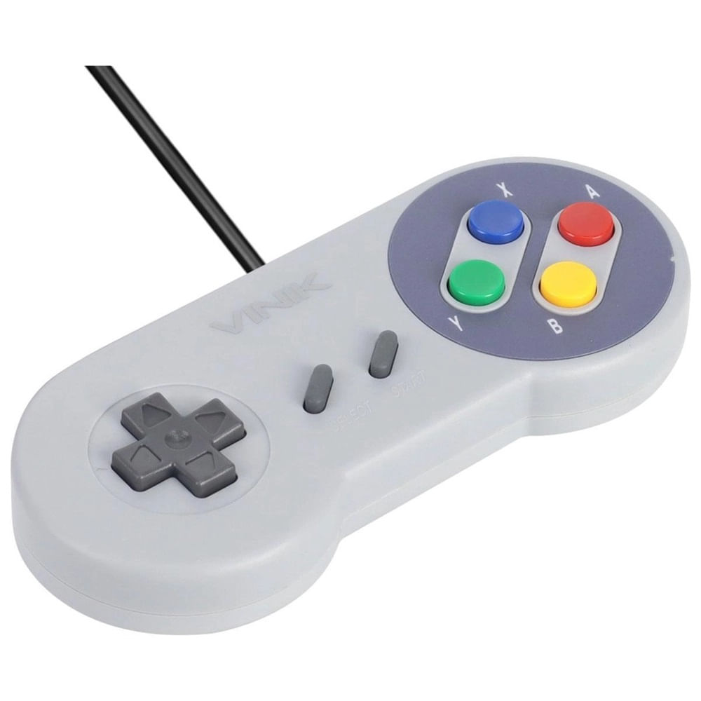 Controle Para Pc Com Fio Usb Modelo Snes Jp 1,8M Vinik