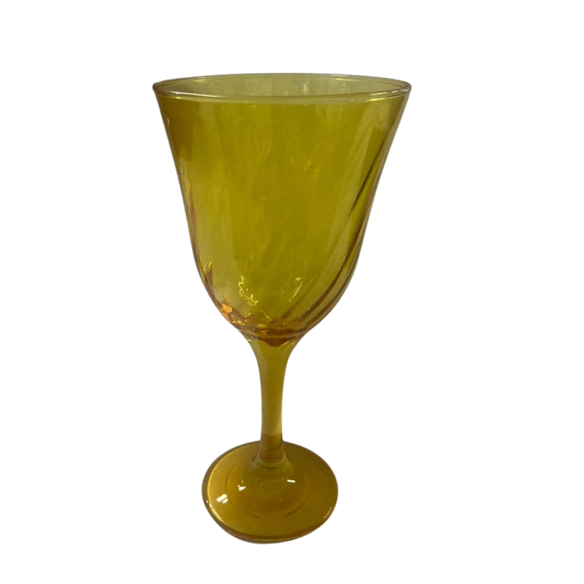 Taça Vinho Lírio Cor Amarelo Super Luxo 330 ml  - Vidro