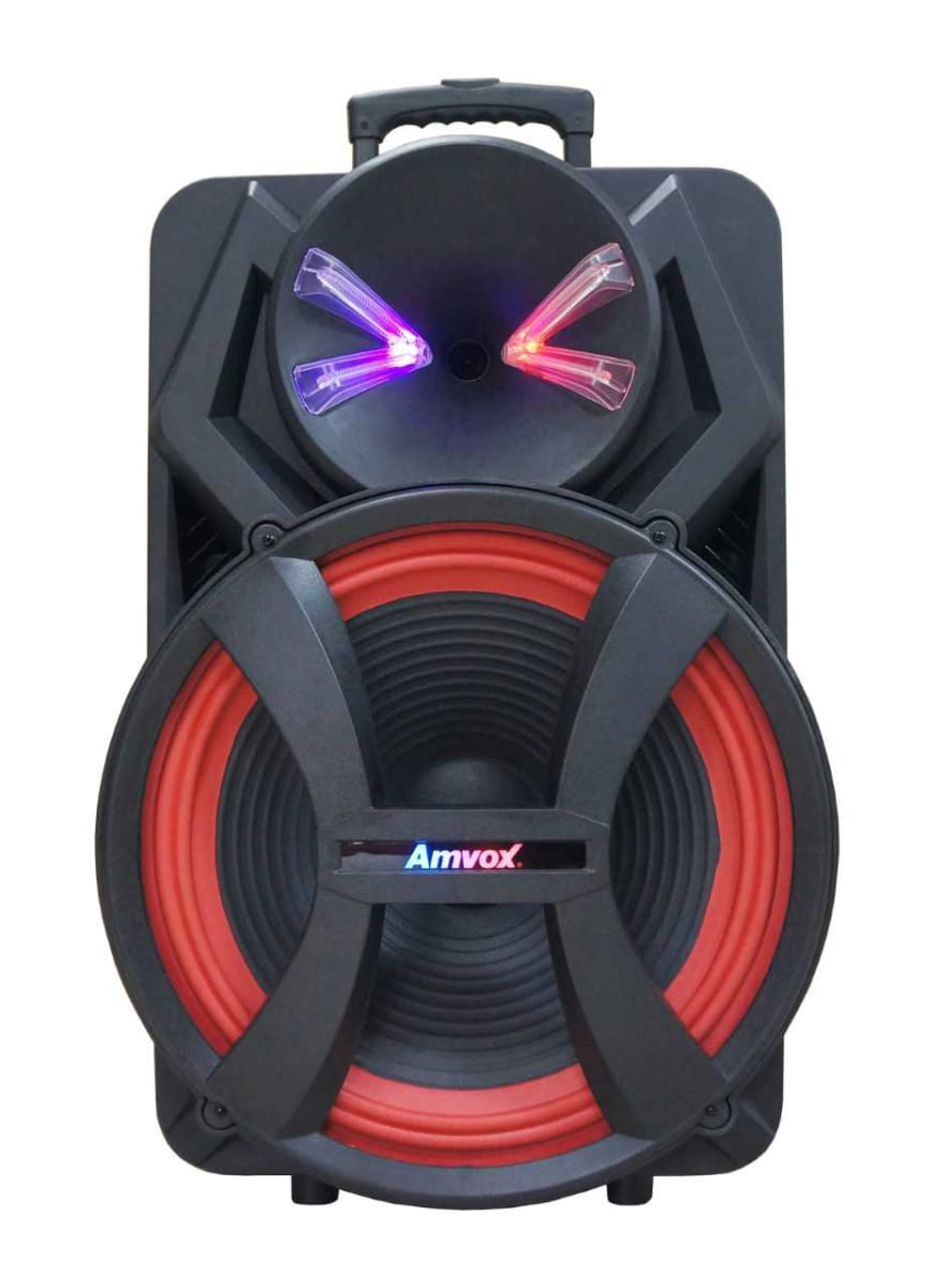 Caixa Amplificada Amvox Led Bluetooth Recarregável USB Auxiliar Bivolt 1100W ACA 1100 DEZOITÃO