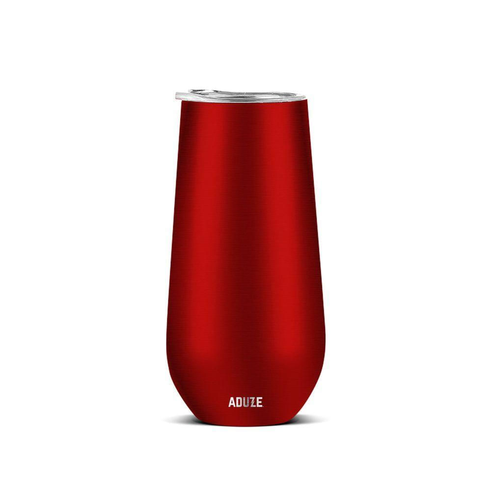 Copo Taça Térmica Aduze Champagne Espumante Vermelho Metal 150ml