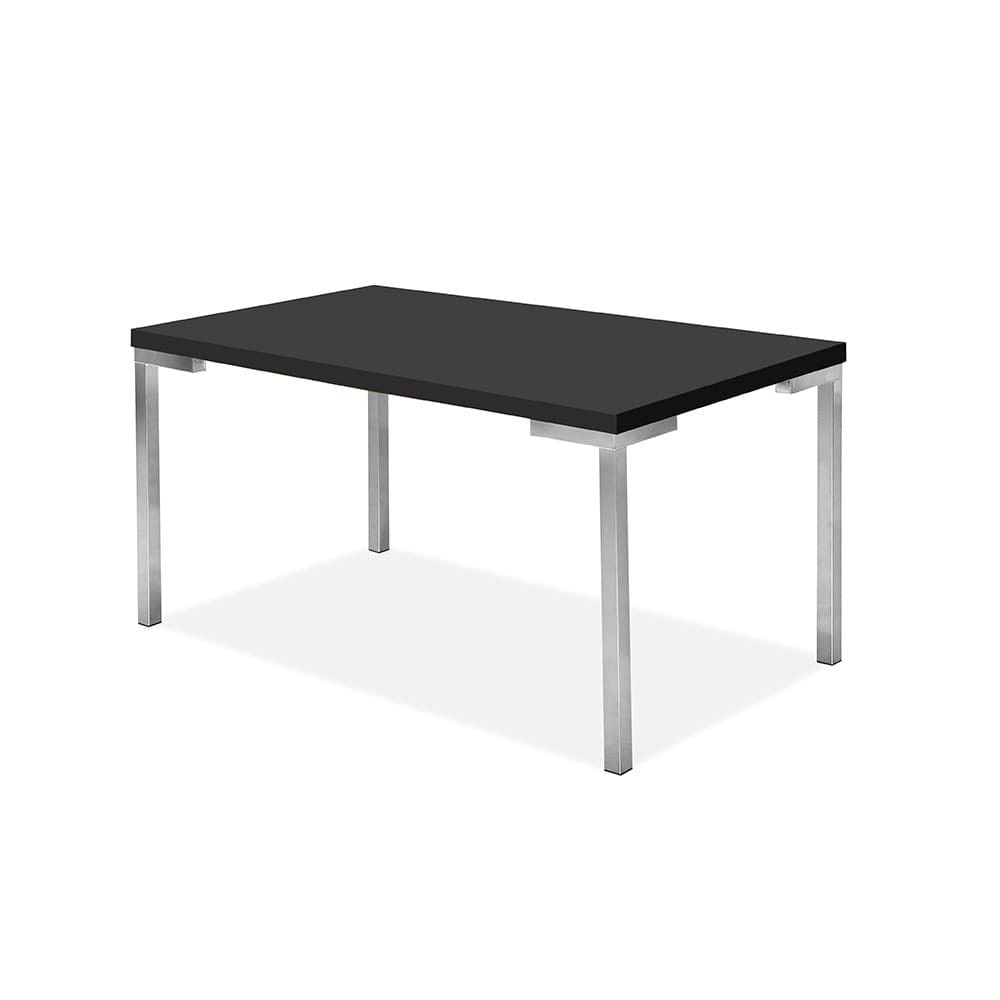 Mesa de Jantar Aço Nobre Kansas com 4 Cadeiras Preto