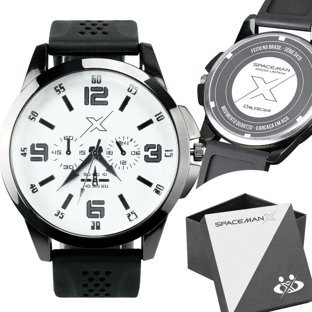 Relogio Masculino Aço Inox Preto Qualidade Premium + Caixa Preto Presente Analogico Ponteiro Casual