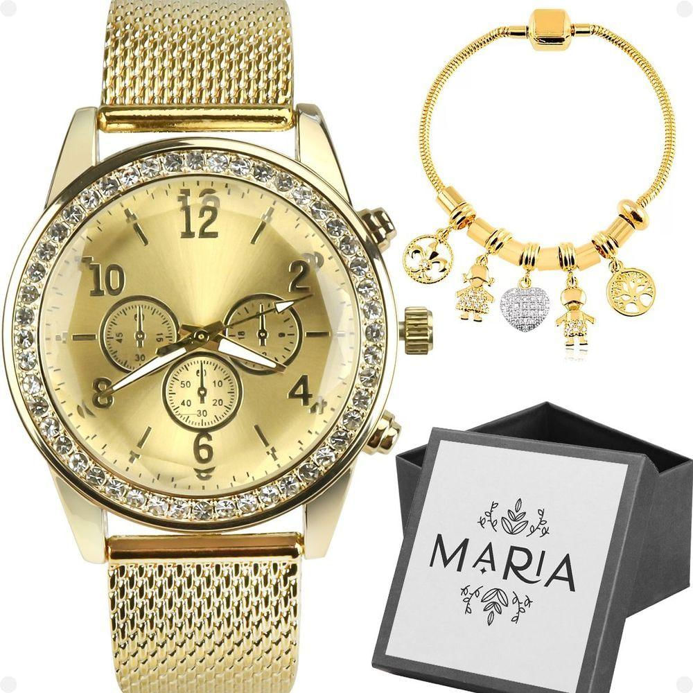 Relogio Feminino Prova Dagua Dourado + Delicada + Caixa Delicado Qualidade Premium Presente Social
