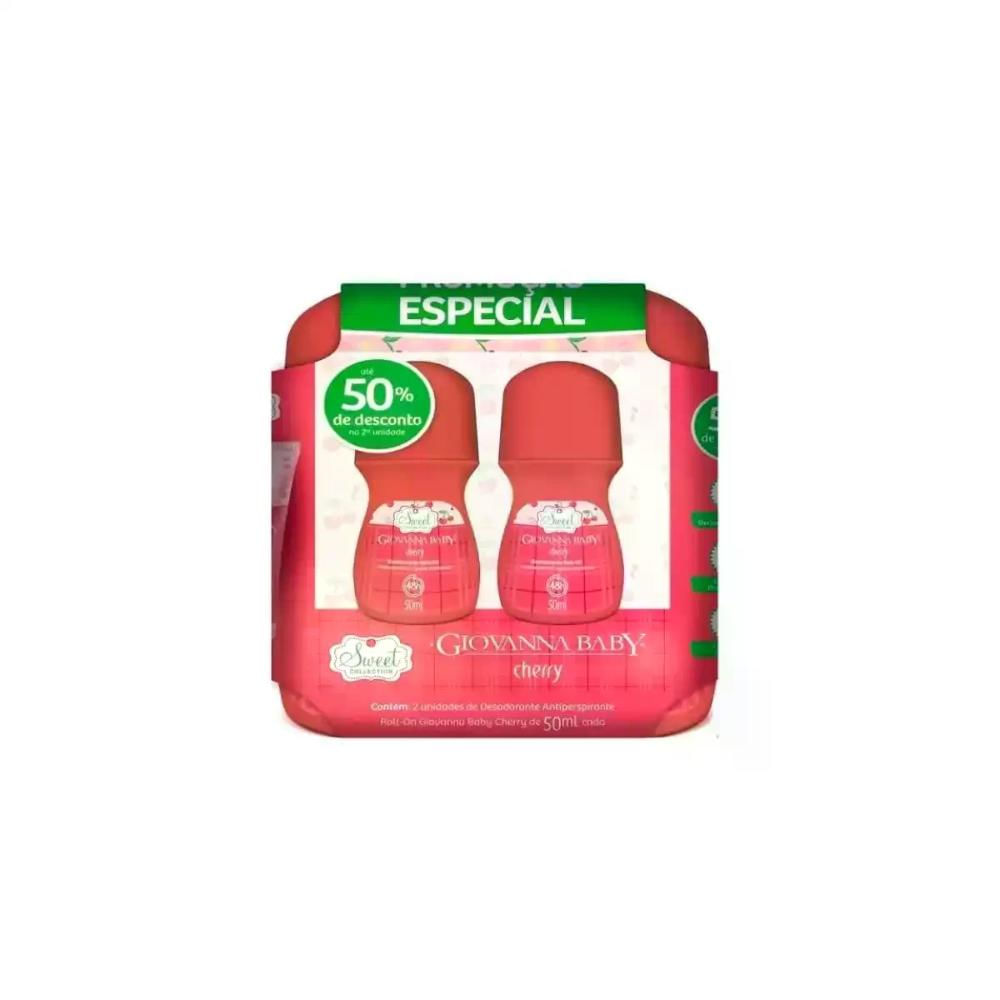 Kit com 2 Desodorante Roll-On Cherry Giovanna Baby 100ML