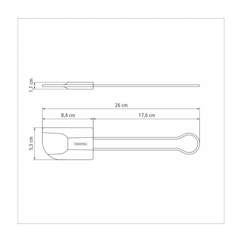 Espatula Em Silicone Tramontina Molde Cinza Cabo Em Aço Inox