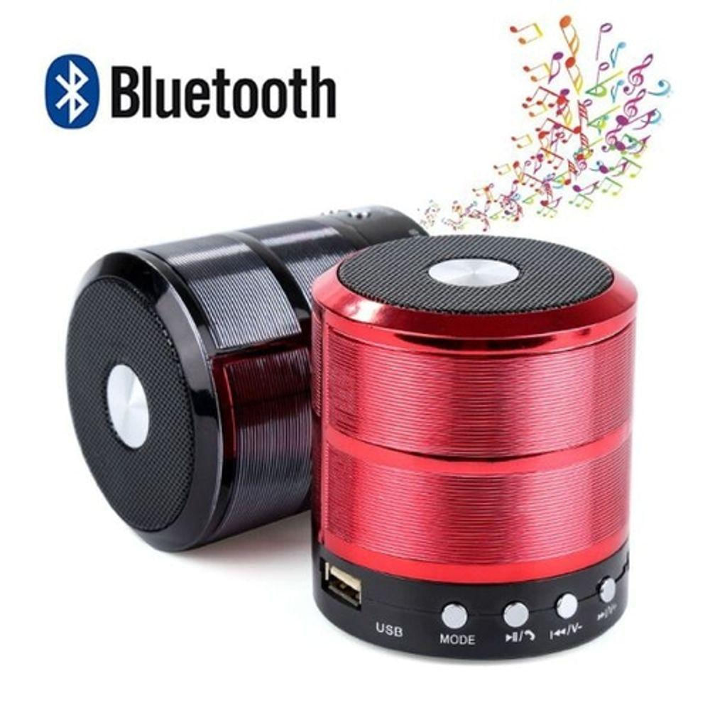 Caixa De Som Bluetooth Recarregável Mini Portátil Usb Ws 887