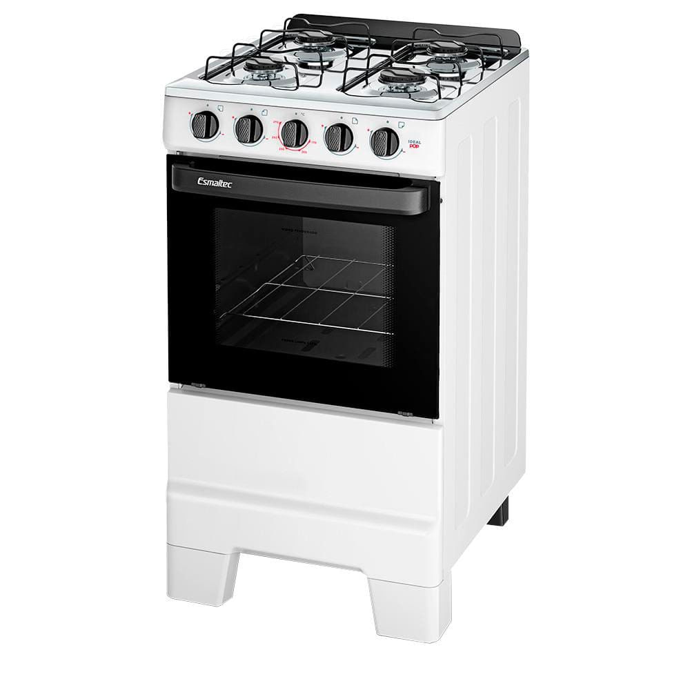 Fogão Esmaltec 4 Bocas Ideal Pop com Mesa em Inox