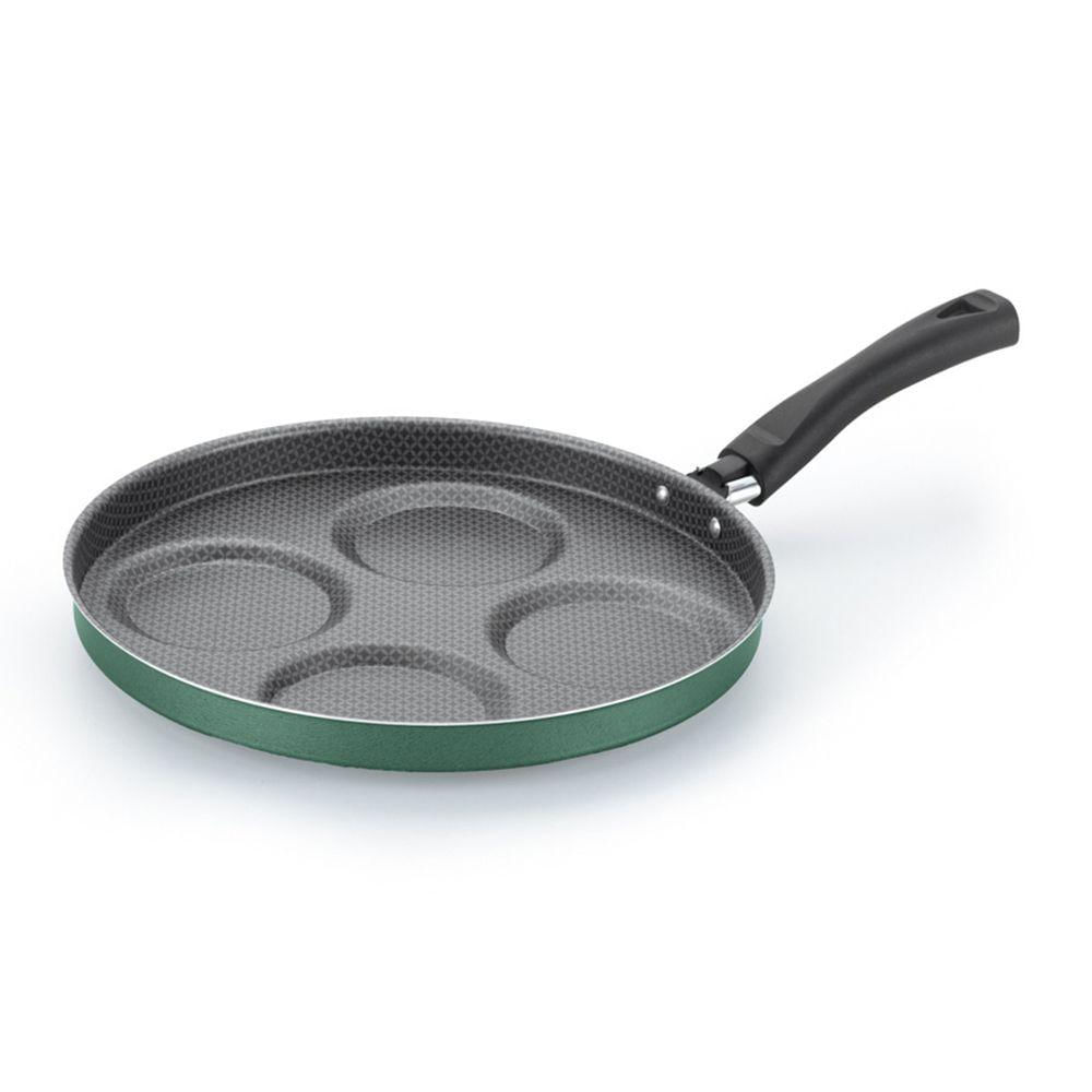 Frigideira 4 Ovos Multiuso Divisórias Antiaderente Grill Verde Tiffany