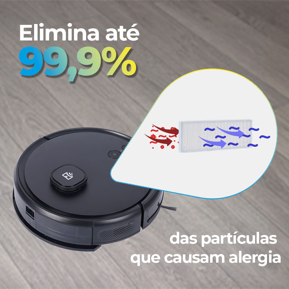 Filtro Hepa para Smart Robô Aspirador Laser PRA8000 e Autolimpante PRA2000