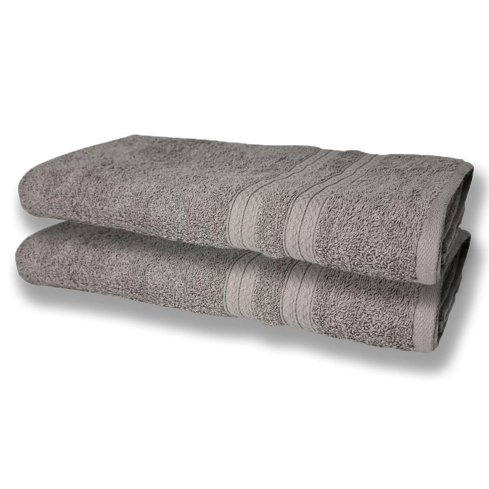 4 Toalhas Super Felpudas Grande E Grossa Algodão 80x150 Itália Soft Beka - Cinza/rosê