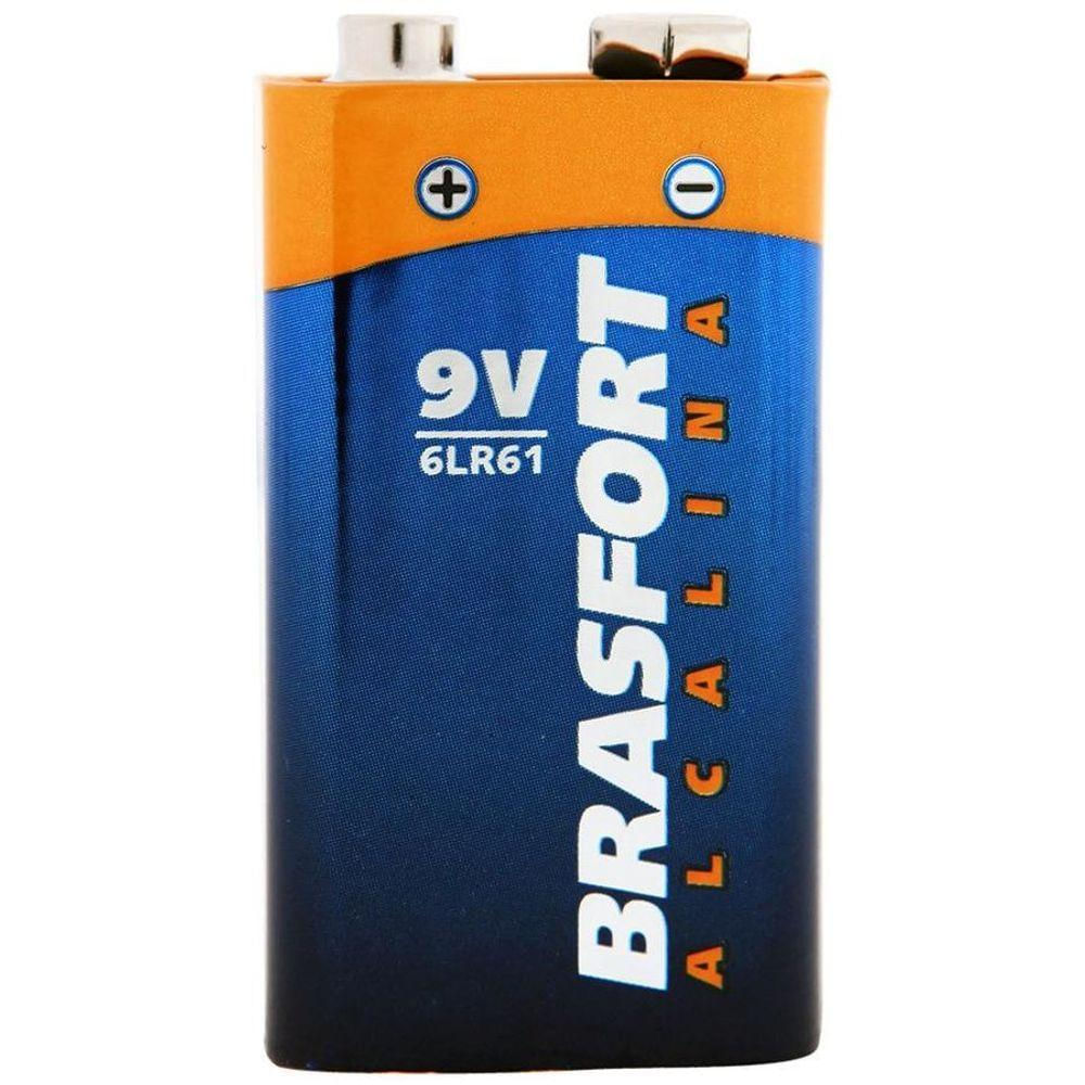 Bateria Alcalina 9v Brasfort 6304 Blister Brasfort