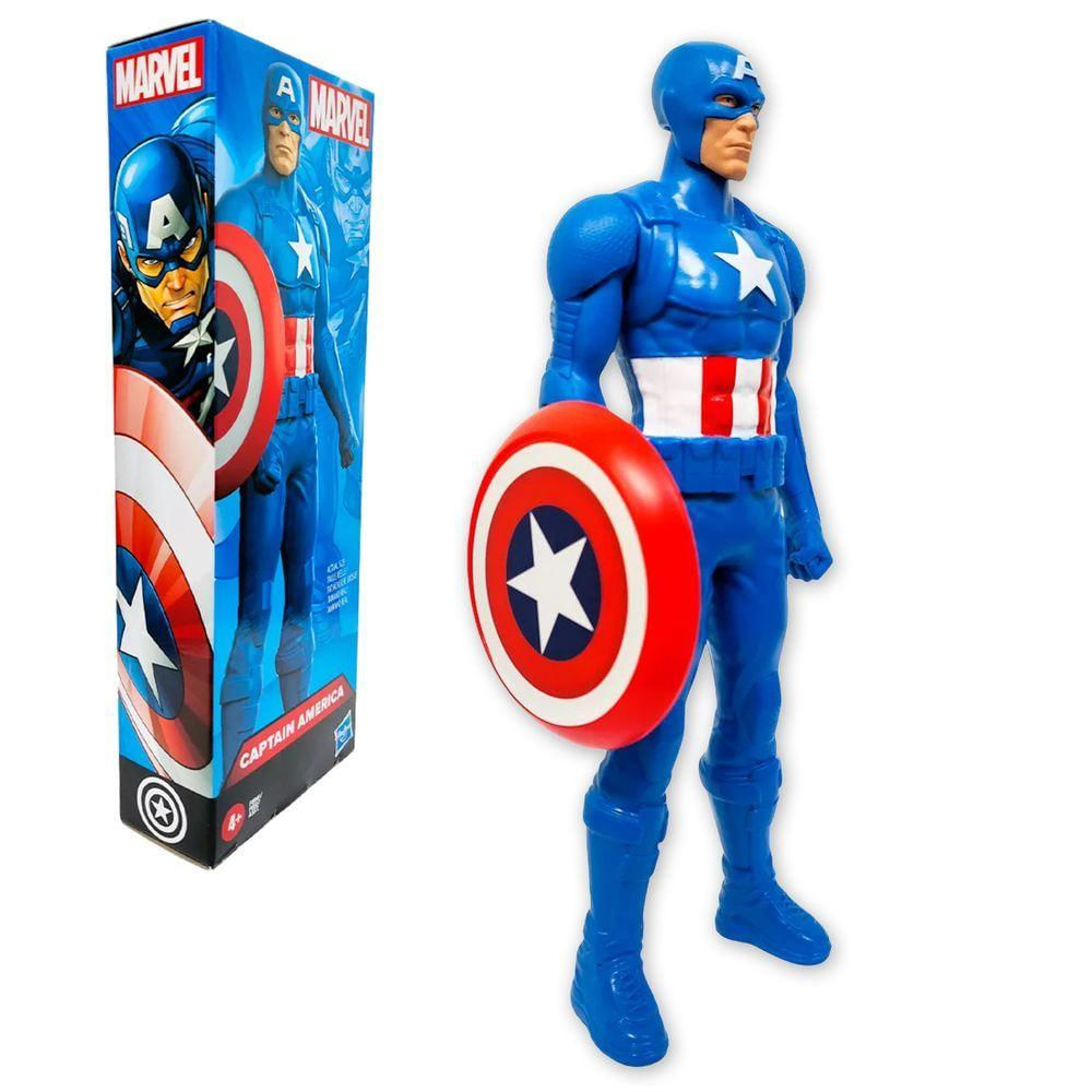 Boneco Ação Marvel Heróis Avenger 20cm Capitão América F6607