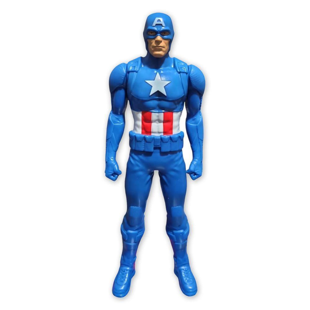 Boneco Ação Marvel Heróis Avenger 20cm Capitão América F6607