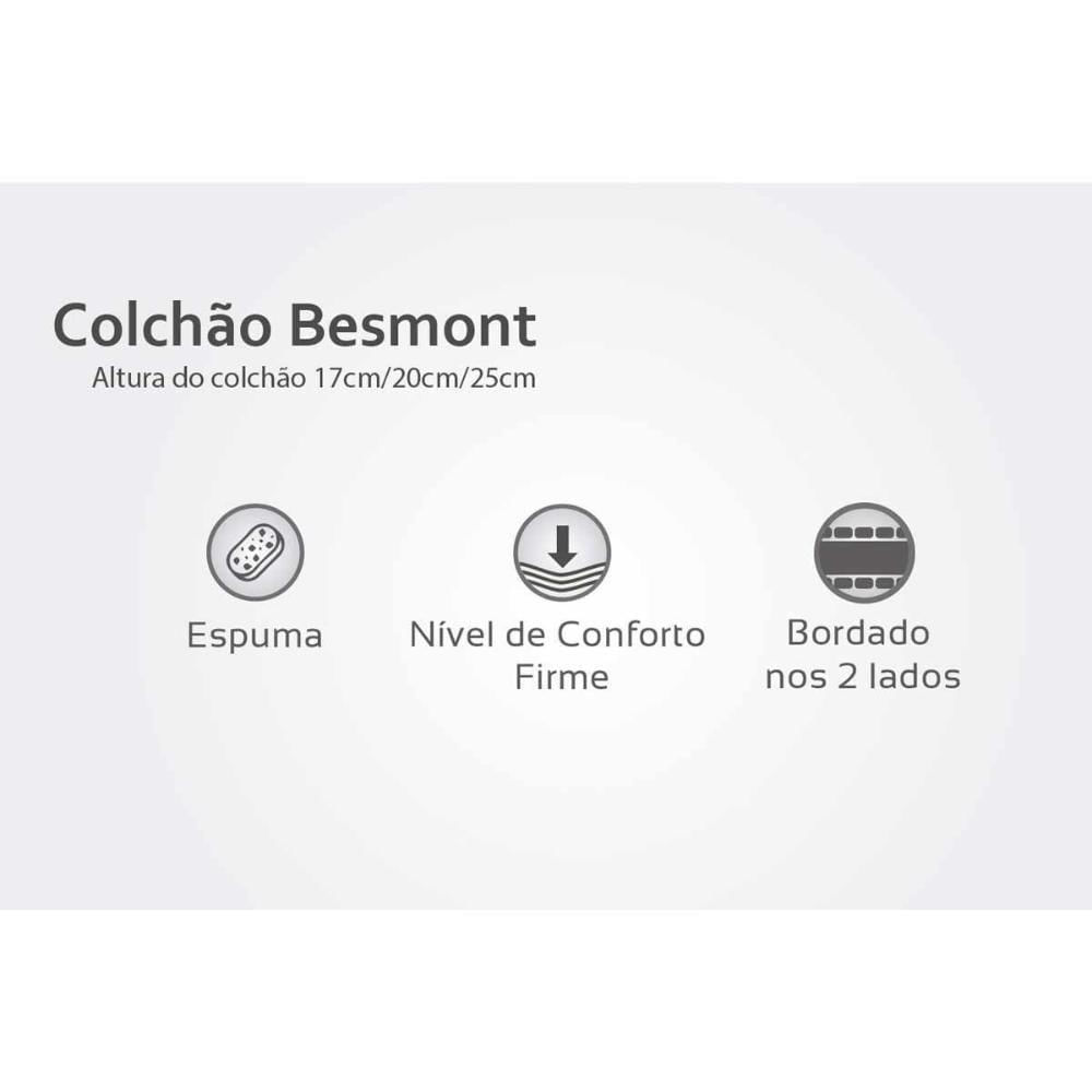 Colchão Queen Espuma Compact Ag 65 - D28 - Besmont Double Face (158x198x17) - Herval