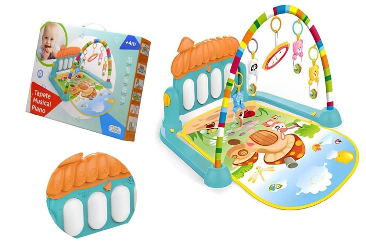 Tapete Musical Infantil Piano Para Bebê - Pais E Filhos
