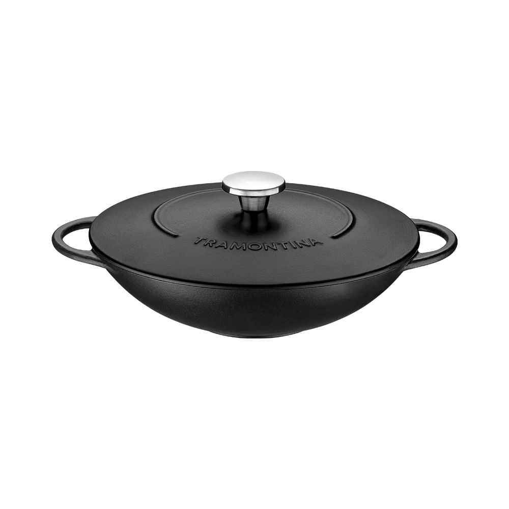 Frigideira Wok Tramontina Trento 20806032 Ferro Fundido Preto