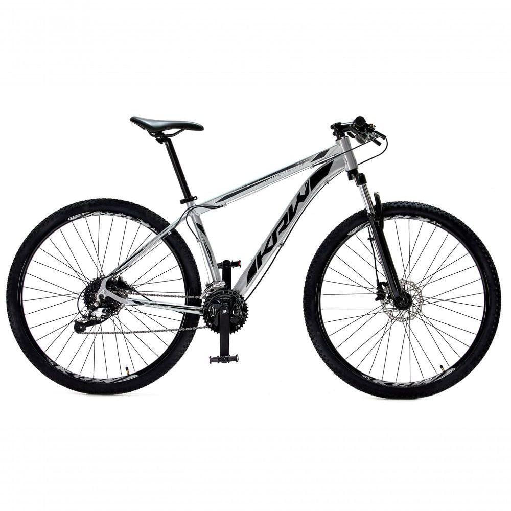 Bicicleta Aro 29 Krw Alumínio 24 Vel Freio Hidráulico Suspensão Dianteira S2 15.5 Prata-Preto