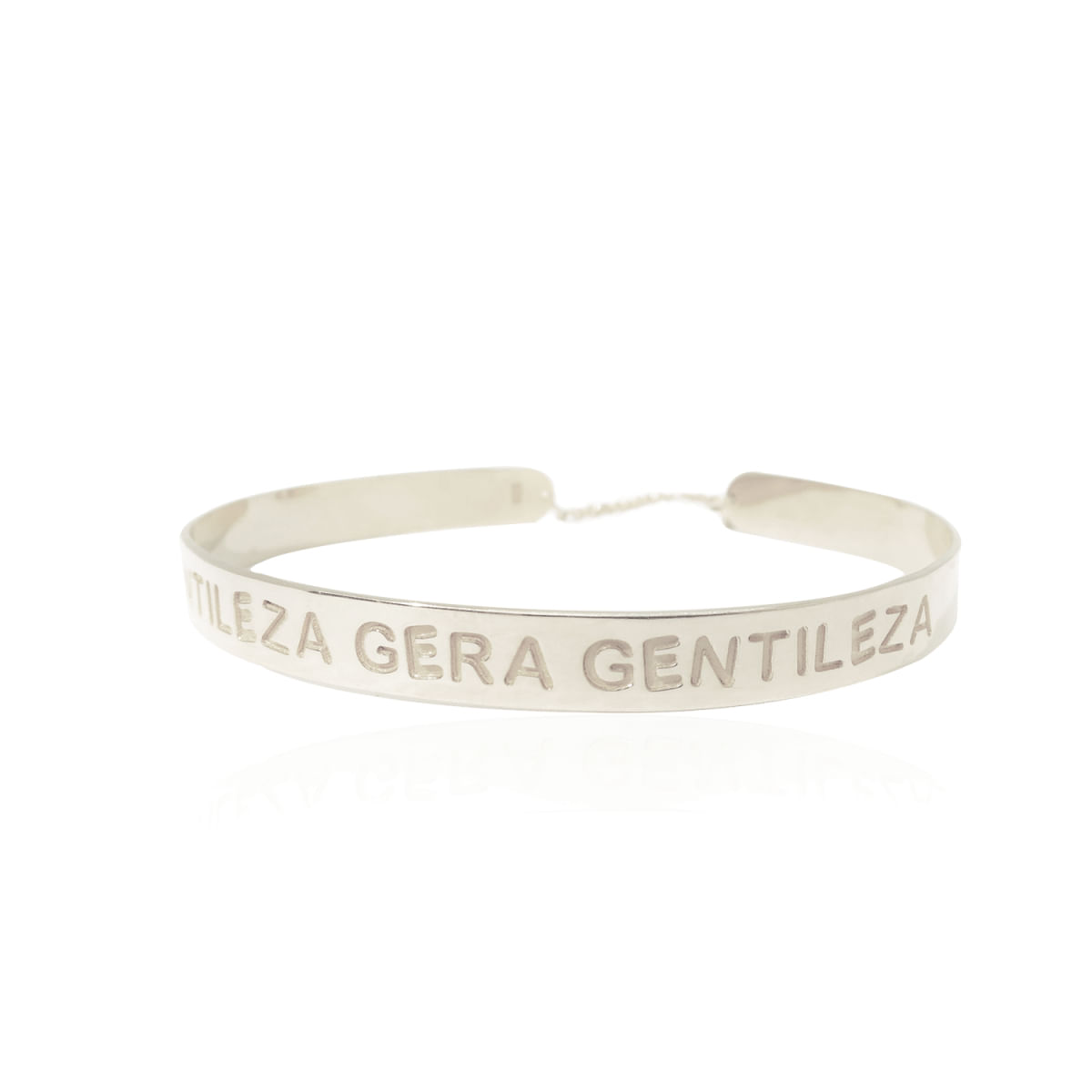 Bracelete Gentileza em Prata Coleção Pura Vida