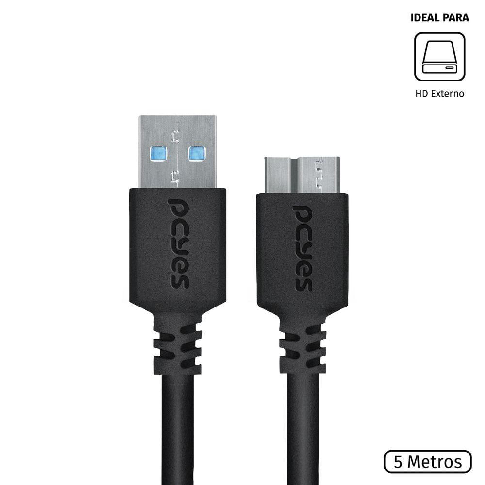 Cabo Para Hd Externo Usb A 3.0 Macho Para Micro Usb B 3.0 (1