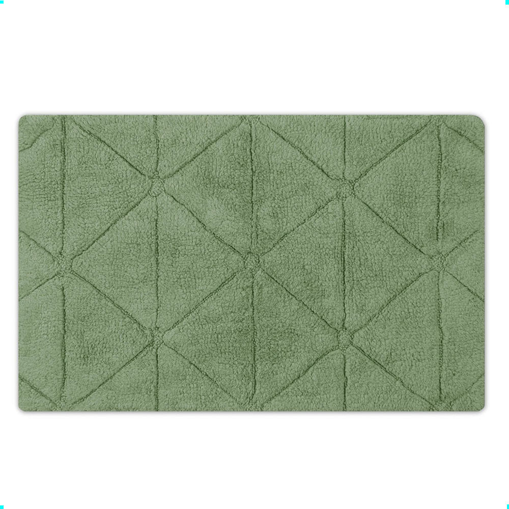 Tapete de Banho 1.800g Barcelona 50x80cm 100% Algodão Verde Naturalle