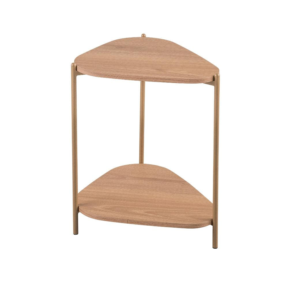 Mesa Lateral Orgânica Complementos Hanover e Dourada 44 cm