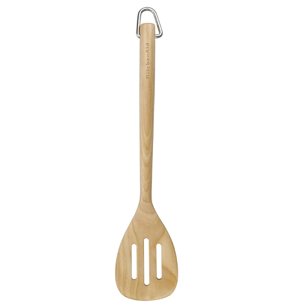 ESPATULA KITCHENAID PERFURADA EM MADEIRA DE BETULA 34CM KQR702OHE