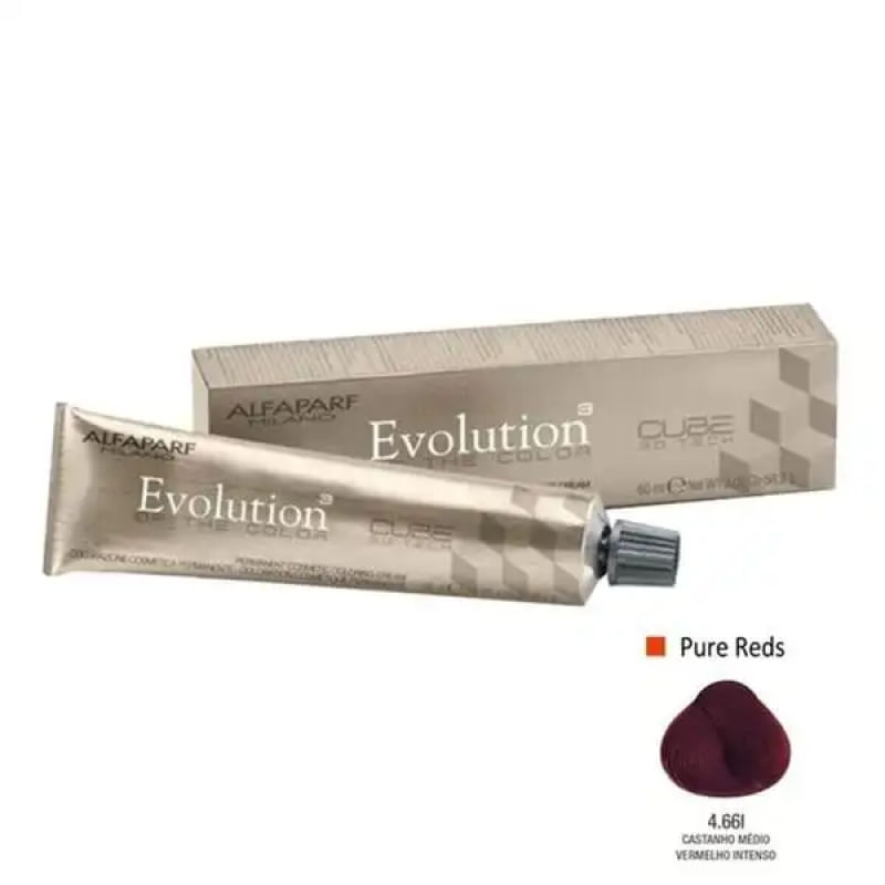Coloração 4.66 Castanho Médio Vermelho Alfaparf Eoc Cube 60ML