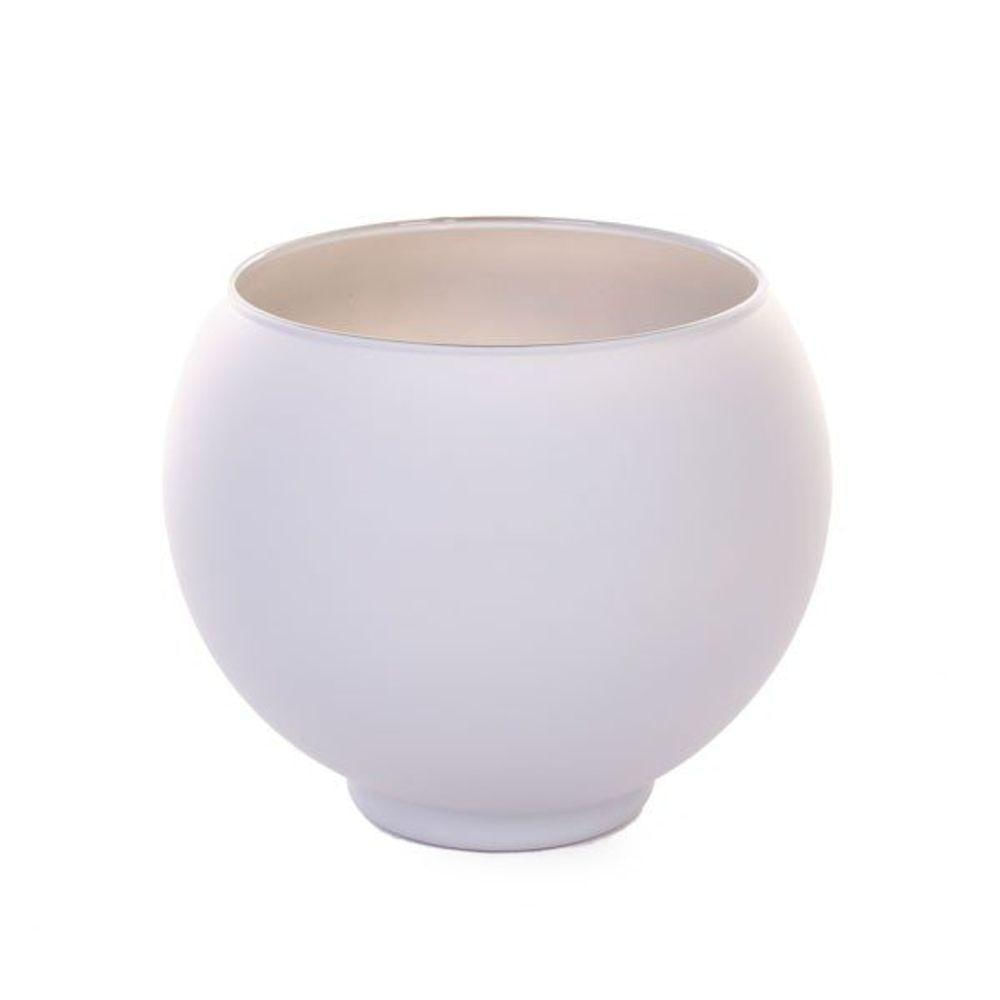 Vaso De Vidro Tailândia Pequeno Fosco - Cristais Parisiense - Branco Fosco