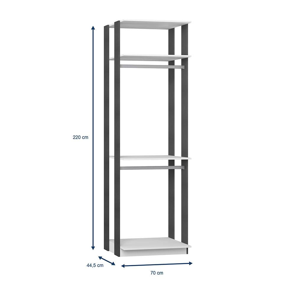 Guarda-Roupa Modulado Clothes Branco e Expresso