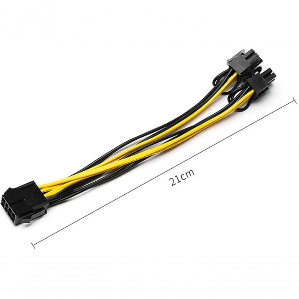 Cabo Splitter Y Energia Pci-e 8 Pinos 2x Pci-e 8pin Gpu