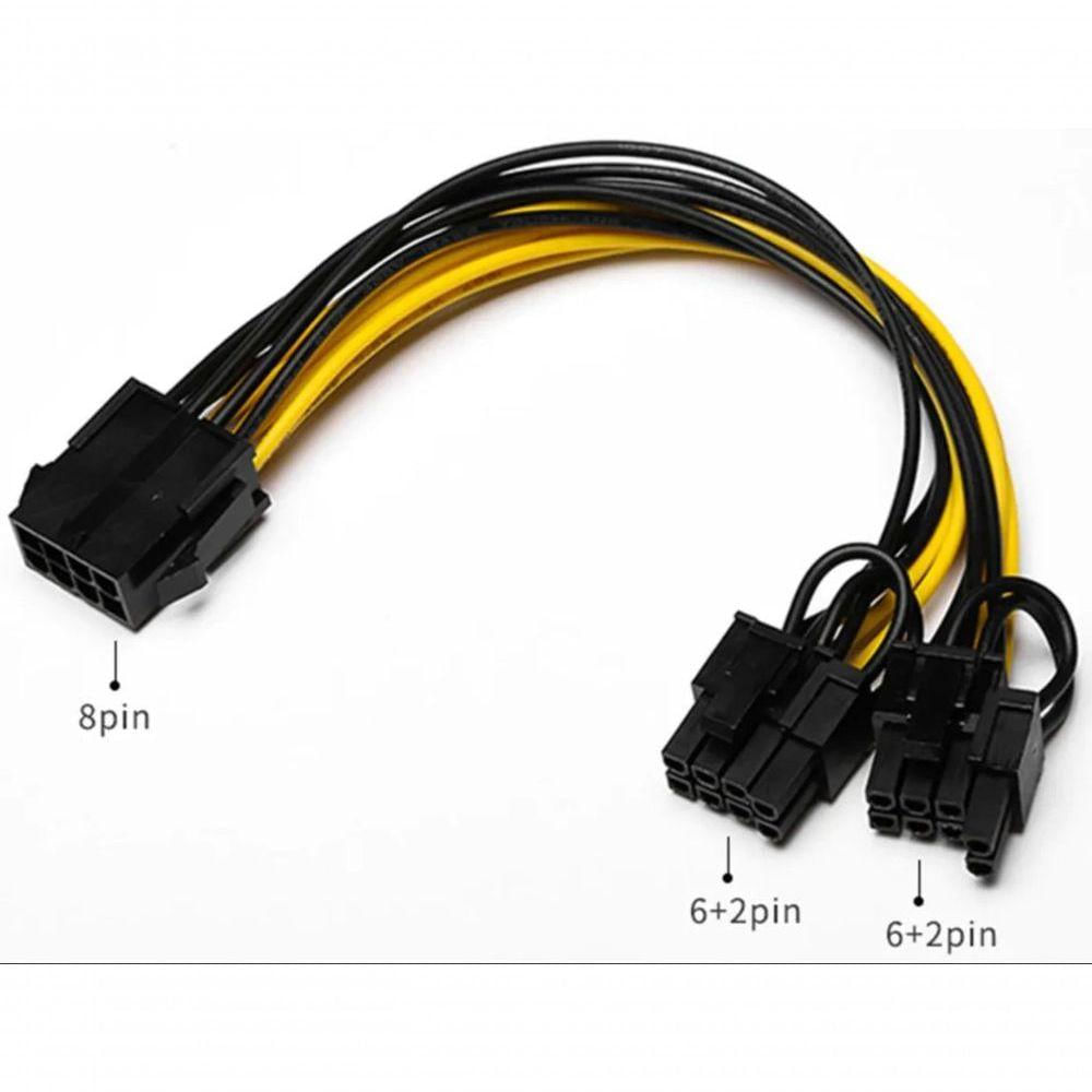 Cabo Splitter Y Energia Pci-e 8 Pinos 2x Pci-e 8pin Gpu