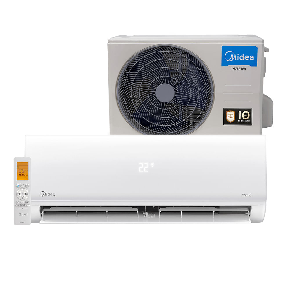 Ar Condicionado Split Hi Wall Inverter Midea Xtreme Save AI Connect 9000 BTU/h Frio 38AGVCJ09M5 – 220 Volts 220 Volts