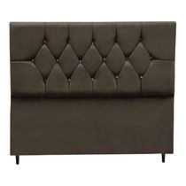 Cabeceira Cama Box Estofada Solteiro 90 Cm Suede Anitta marrom