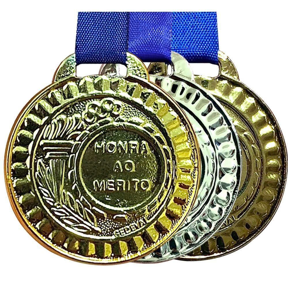 Kit 10 Medalha Honra Ao Mérito 3,5cm Campeonato Premiação bronze