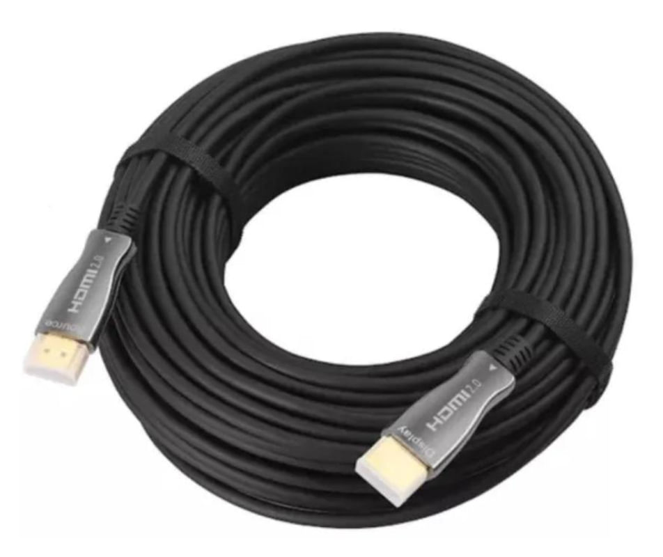 Cabo Hdmi 2.0 4K 60hz Fibra Óptica 20 Mts Full Hd Para HDTV, PS5, PC - 20 Metros