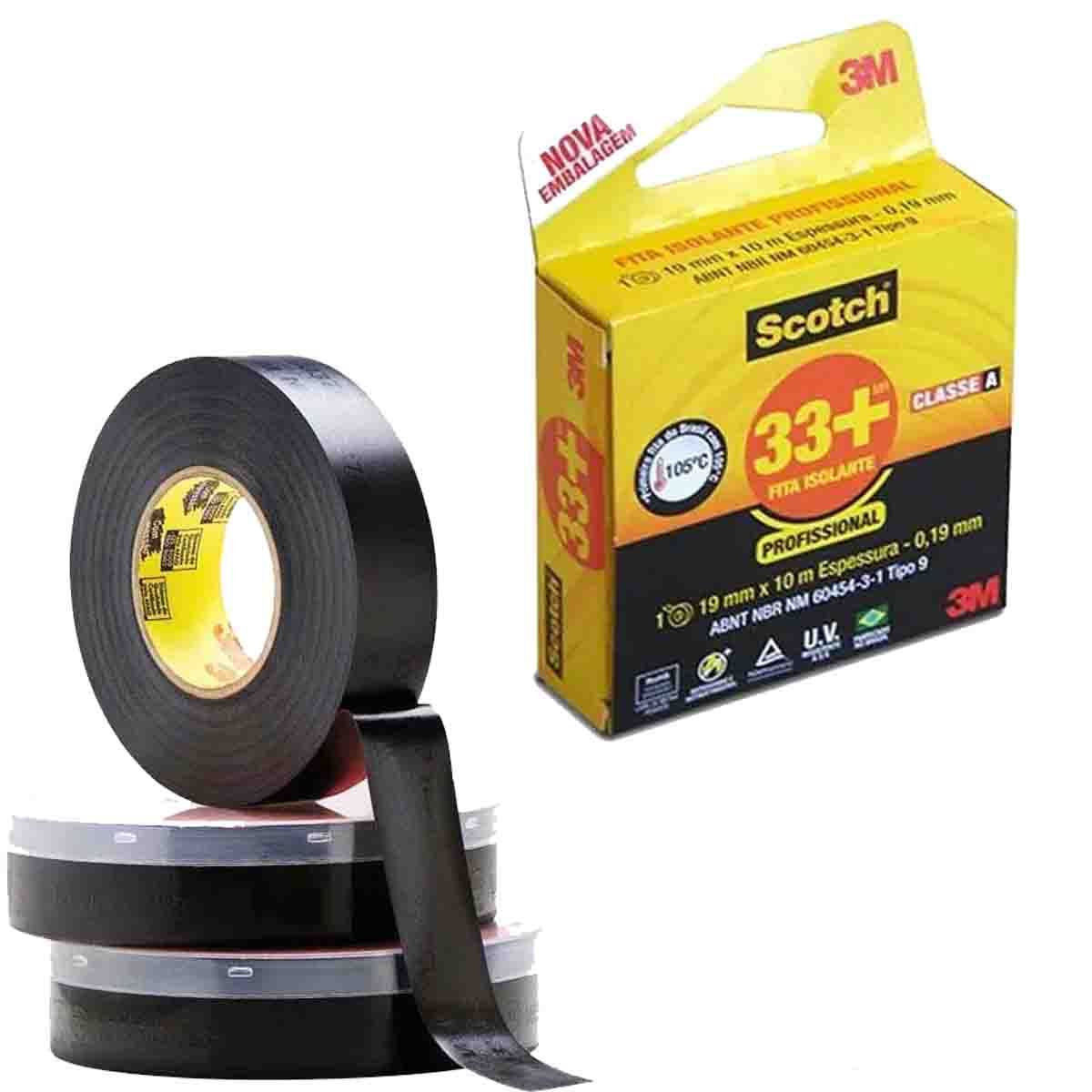 Fita Isolante Alta Temperatura 3M Orig. Scotch 33+ 19x5Mts