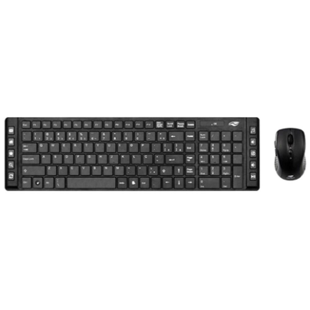 Kit Teclado E Mouse Sem Fio Multimídia C3tech