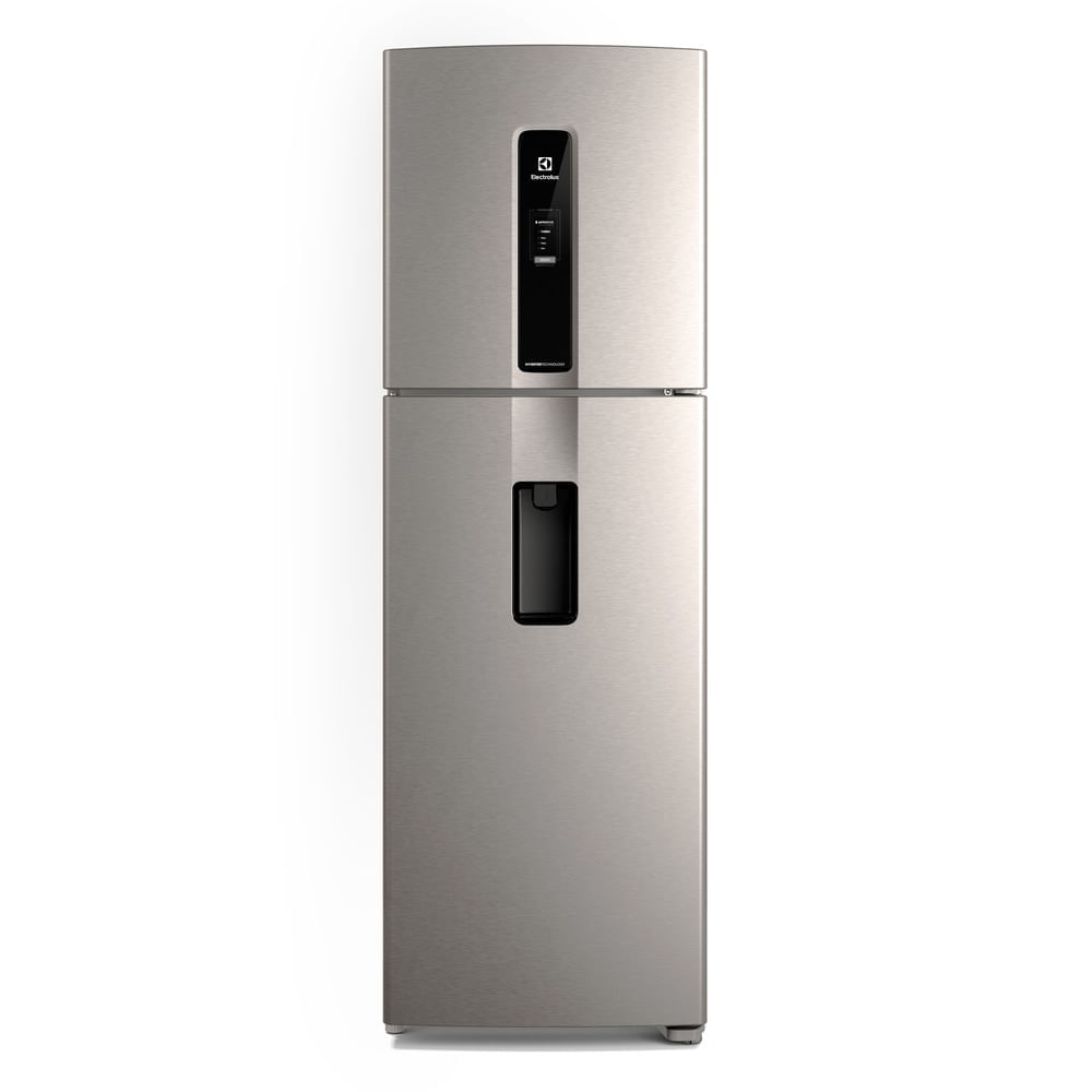 Geladeira Electrolux Frost Free Inverter 410L Água na Porta com AutoSense Duplex Inox Look (IW46S) 127V