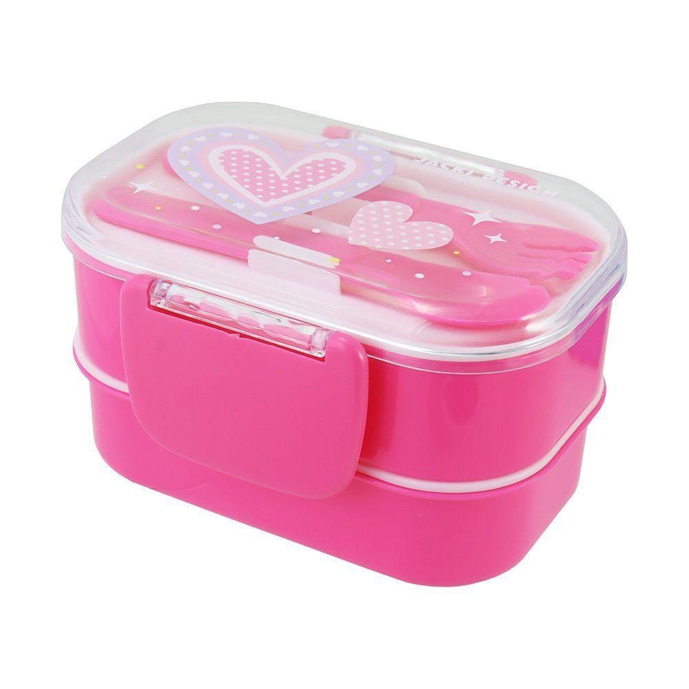 Pote P/ Lanche De 2 Andares Infantil 400ml Jacki Design Piccolino Pink