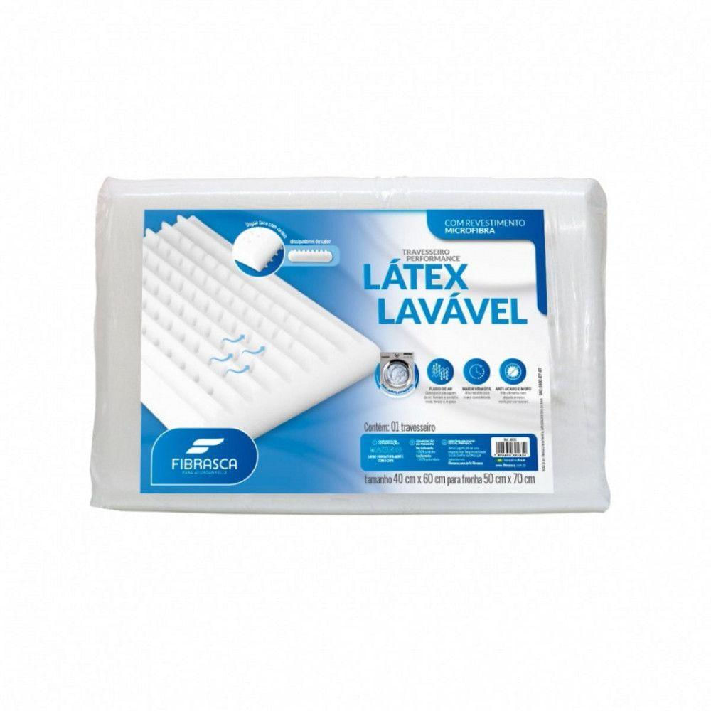 Travesseiro Latex Sintetico Lavável 40x60 Tec Microfibra Branco