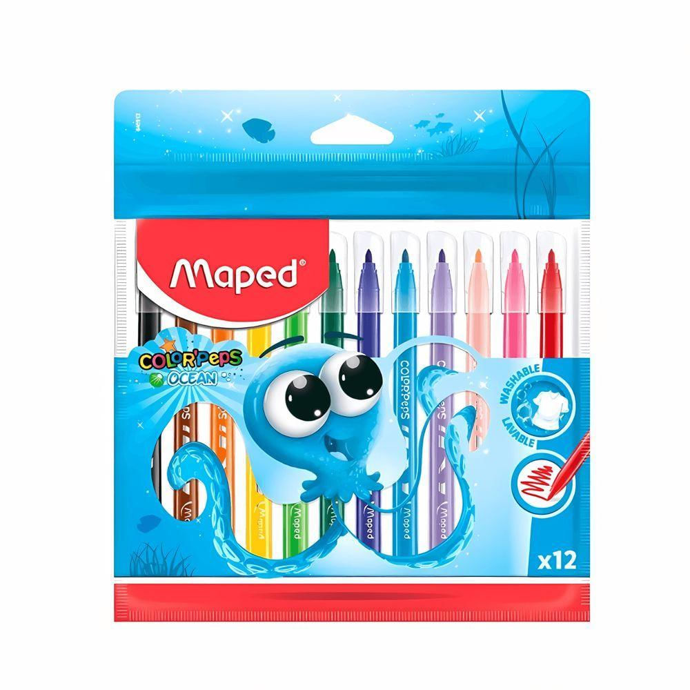 Caneta Hidrográfica Colorpeps Ocean 12 Cores - Maped