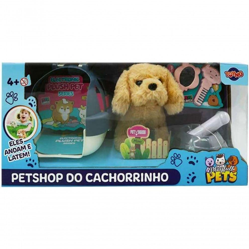 Pelúcia Petshop Do Cachorrinho Playfull Pets bege