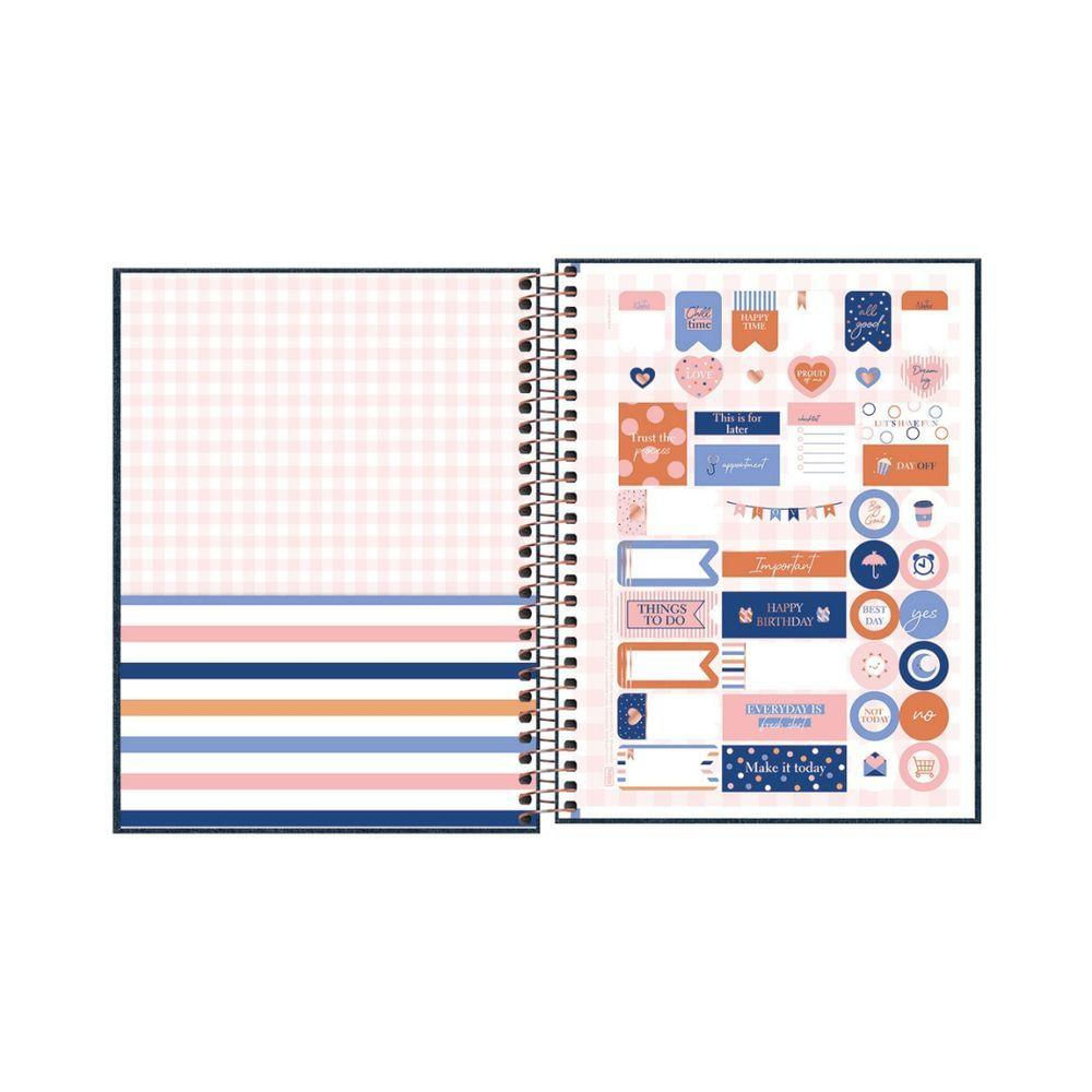 Caderno Colegial Espiral Capa Dura 1 Matéria - 80 Folhas - Cambridge Denim - Tilibra