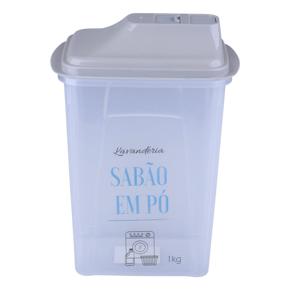 Porta Sabão em Pó Mb Joy em Plástico 1,75L Cristal