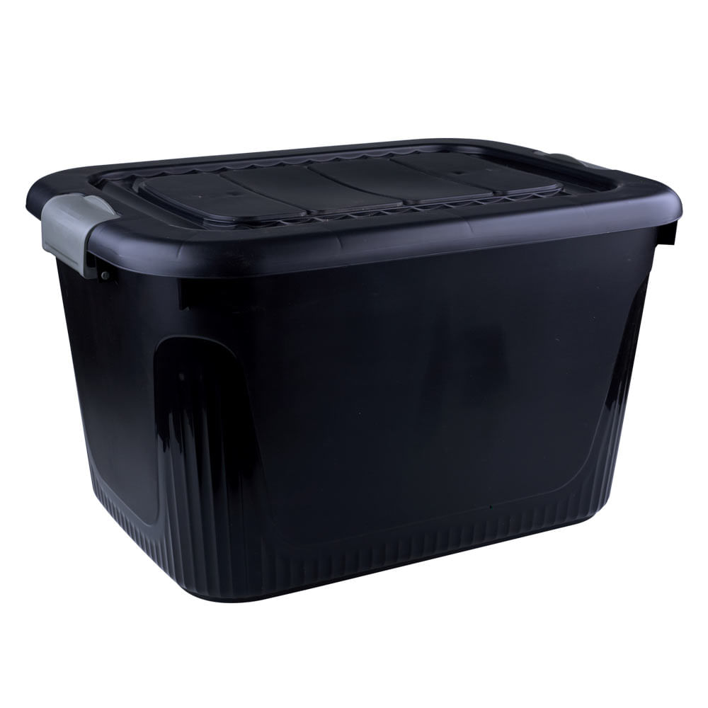 Organizador Container com rodas 50L Plasnorthon 1535Pr Preto