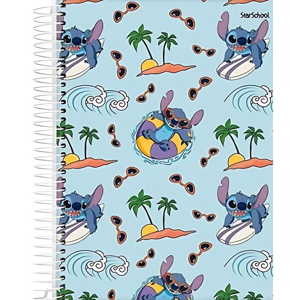 Caderno Espiral Capa Dura 12x1- 192 Folhas - Lilo & Stitch - Starschool