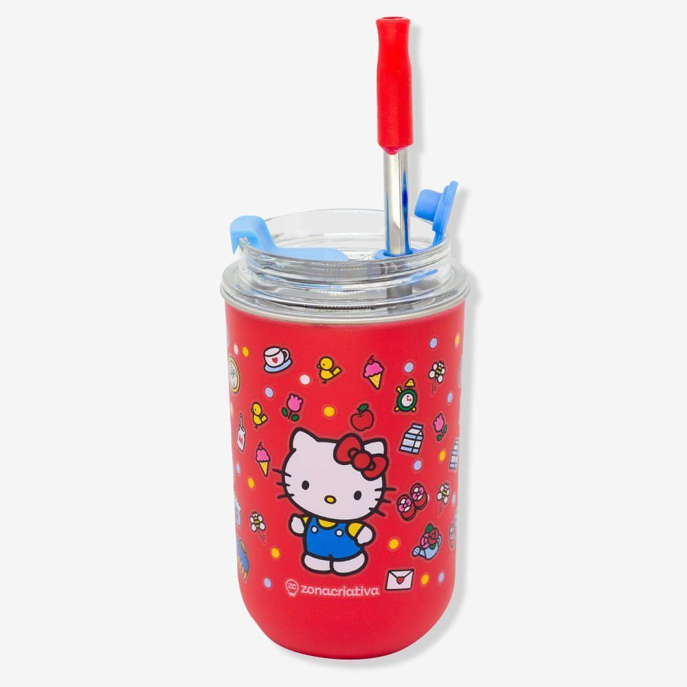 Copo Neo Com Canudo Hello Kitty