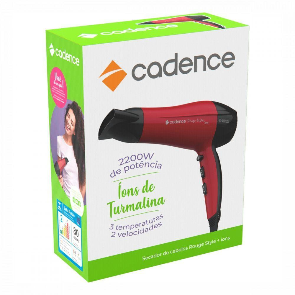 Secador De Cabelo Rouge Style Ii 220v Vermelho Preto Cadence Vermelho 220v